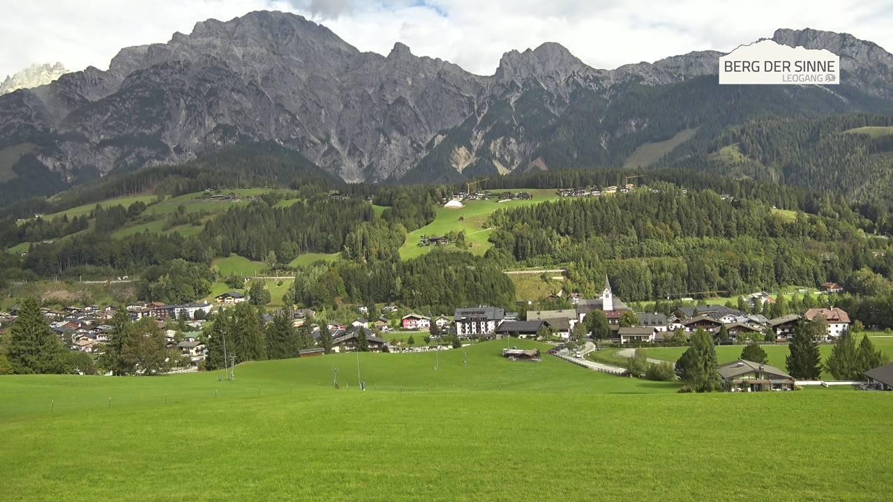Archiv Foto Webcam Leogang Dorfblick