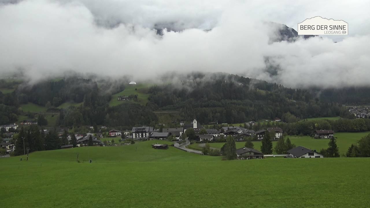 Archiv Foto Webcam Leogang Dorfblick