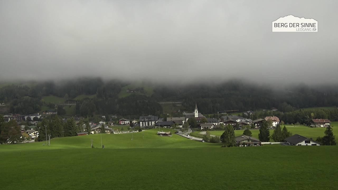 Archiv Foto Webcam Leogang Dorfblick