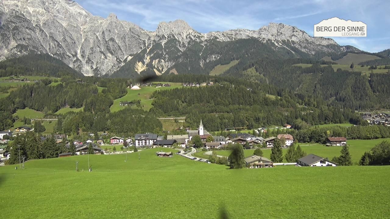 Archiv Foto Webcam Leogang Dorfblick