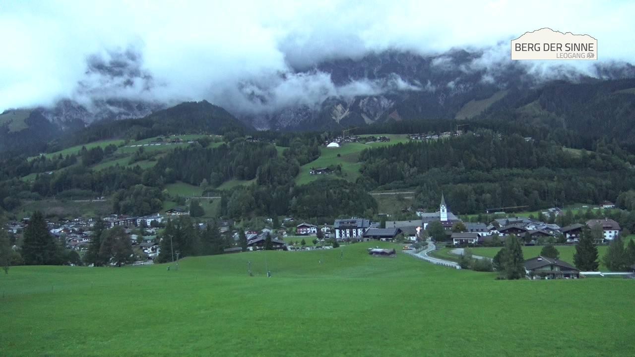 Archiv Foto Webcam Leogang Dorfblick