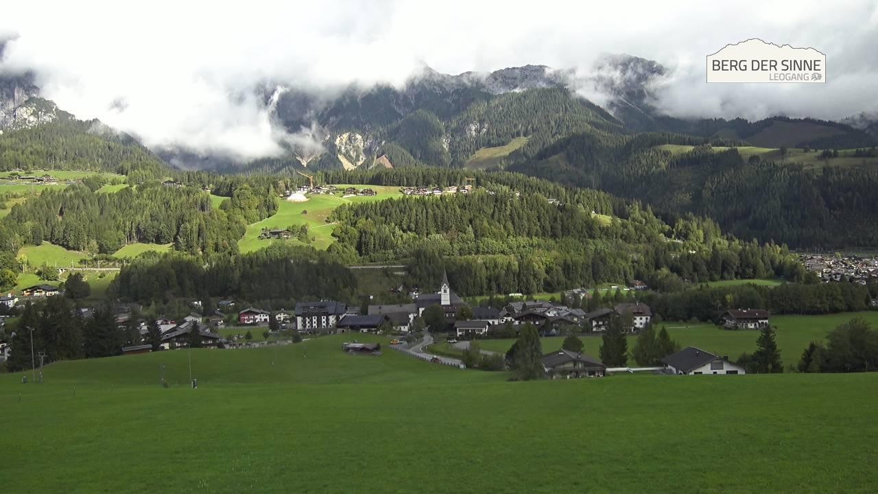 Archiv Foto Webcam Leogang Dorfblick