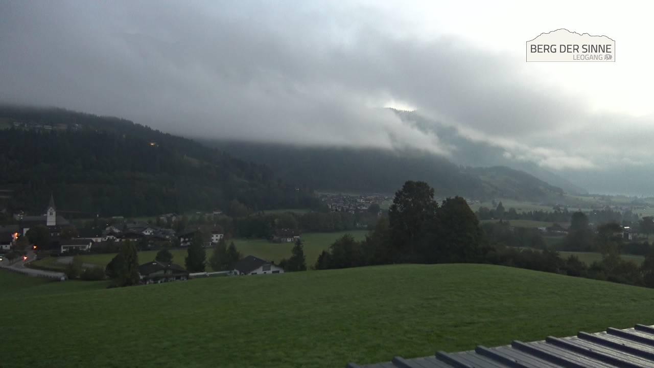 Archiv Foto Webcam Leogang Dorfblick