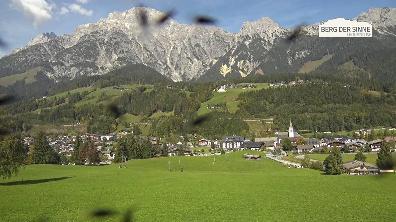 Archiv Foto Webcam Leogang Dorfblick