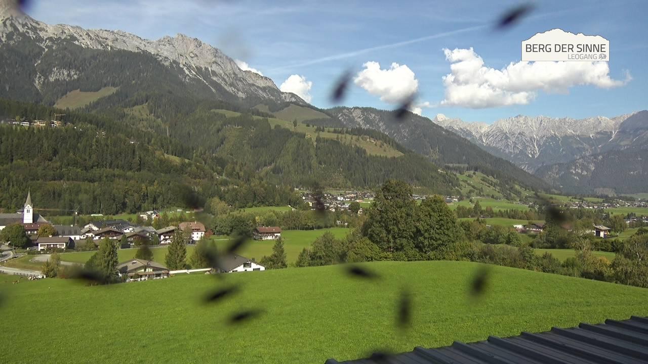 Archiv Foto Webcam Leogang Dorfblick