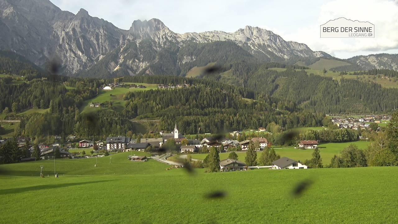 Archiv Foto Webcam Leogang Dorfblick