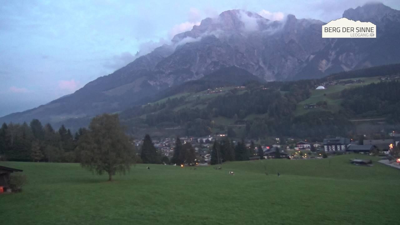 Archiv Foto Webcam Leogang Dorfblick