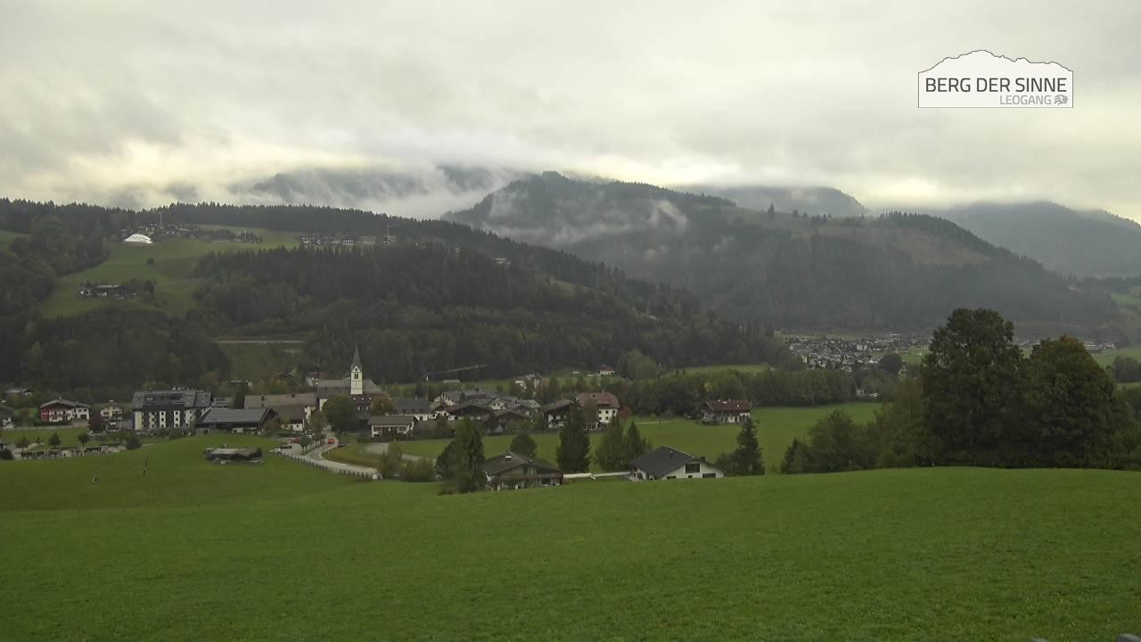 Archiv Foto Webcam Leogang Dorfblick