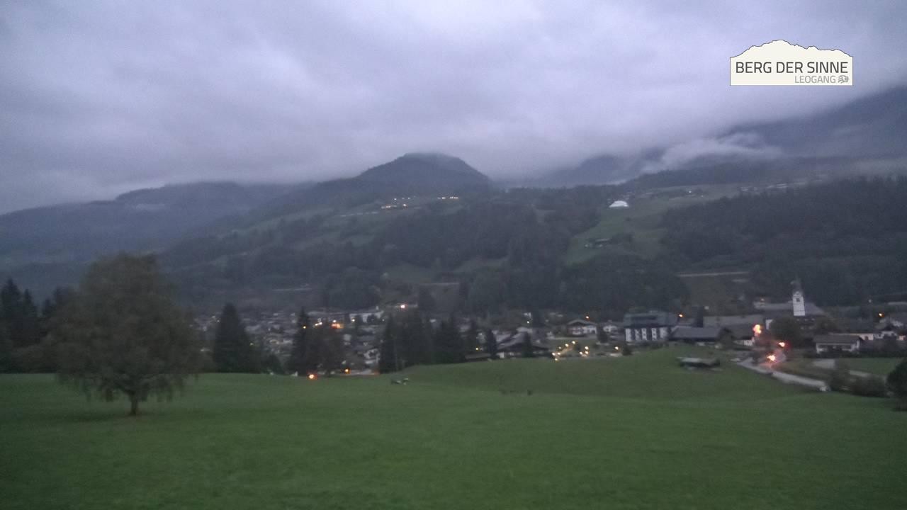 Archiv Foto Webcam Leogang Dorfblick