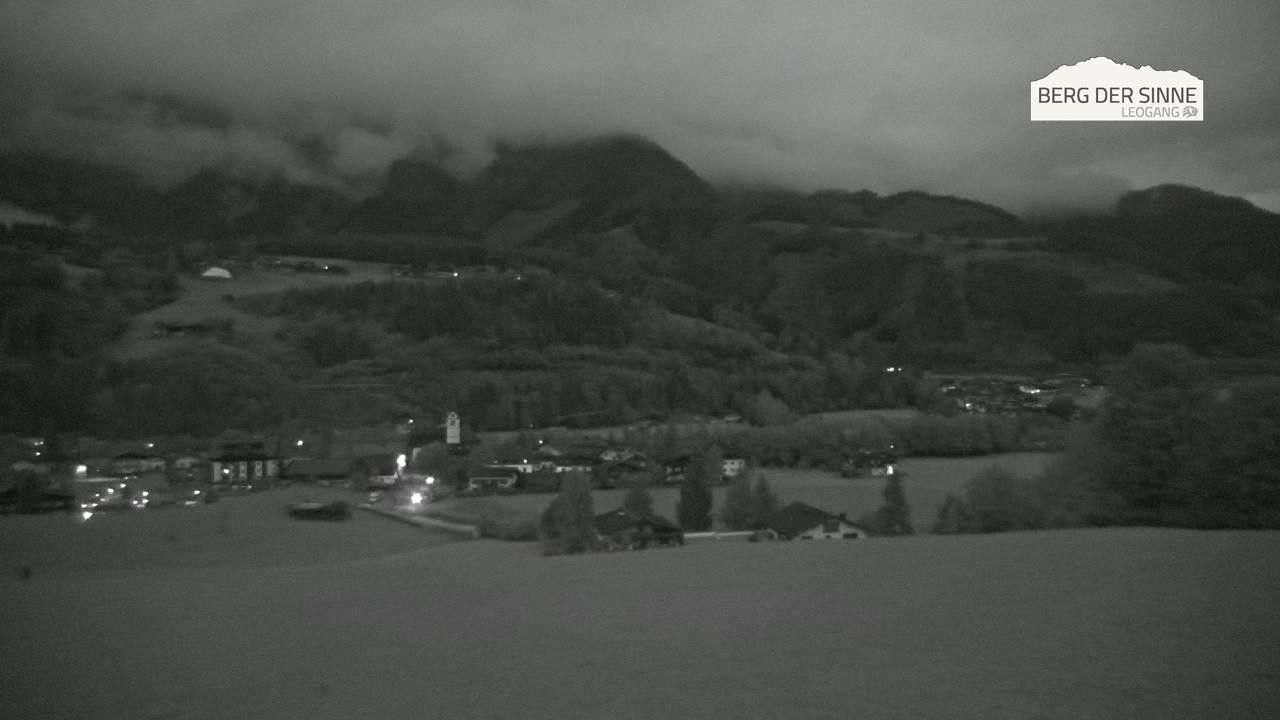 Archiv Foto Webcam Leogang Dorfblick