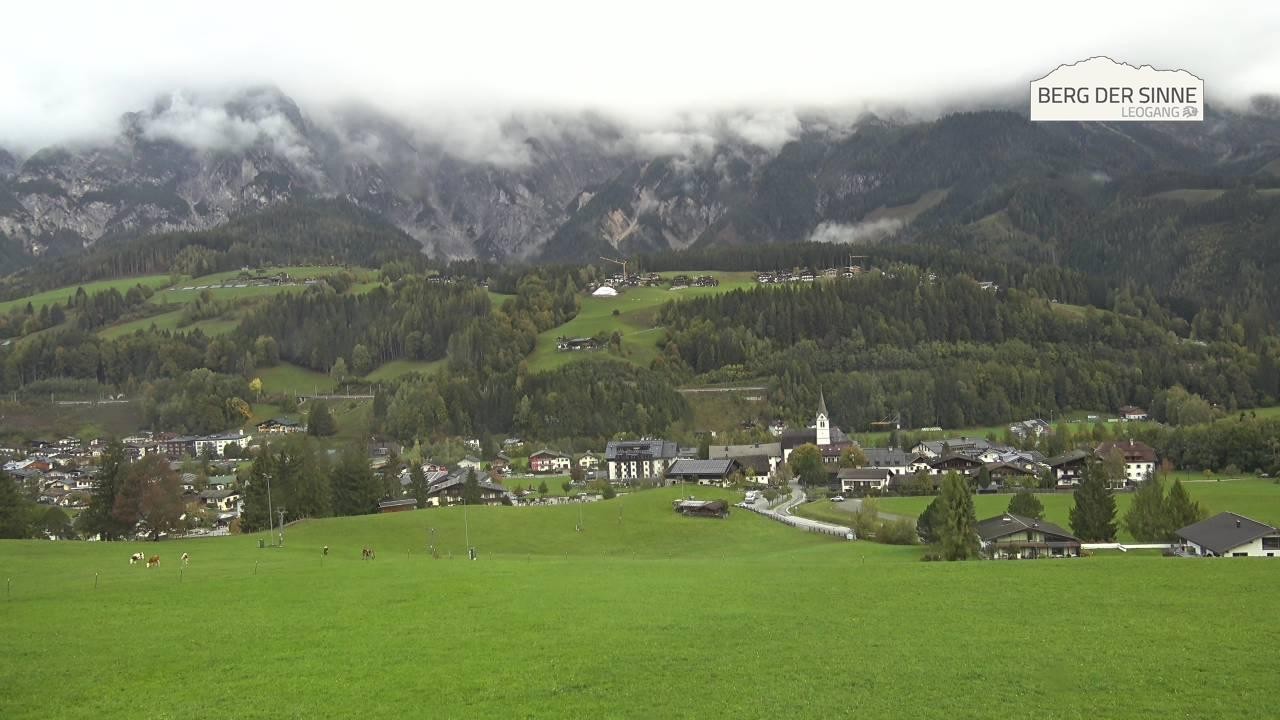 Archiv Foto Webcam Leogang Dorfblick