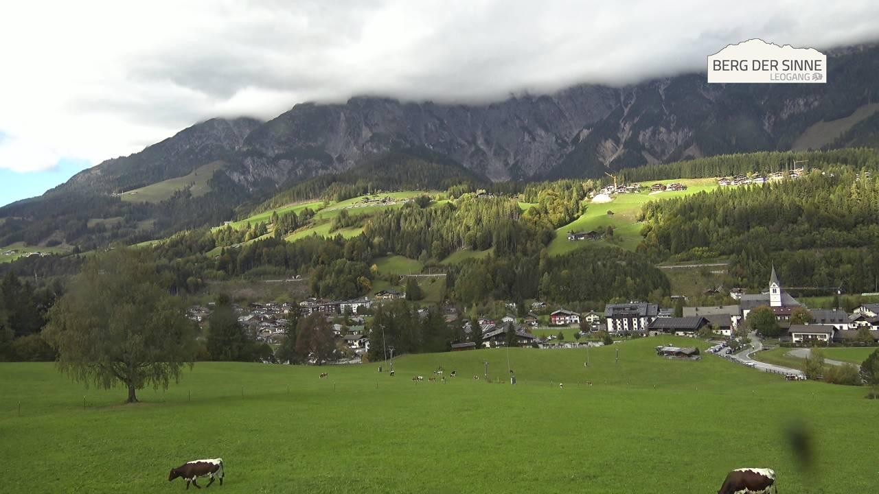 Archiv Foto Webcam Leogang Dorfblick