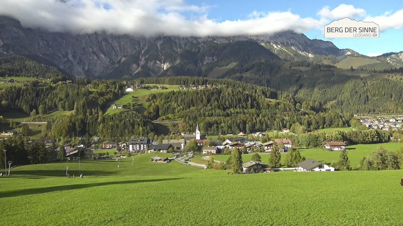 Archiv Foto Webcam Leogang Dorfblick