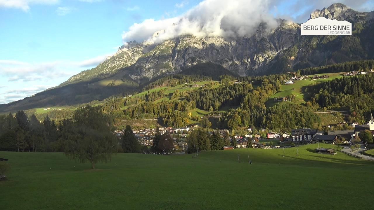 Archiv Foto Webcam Leogang Dorfblick