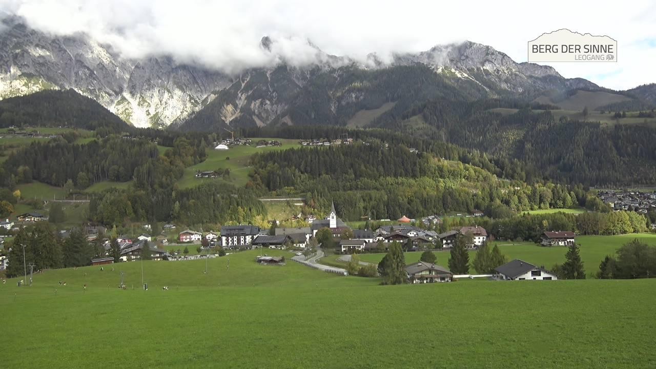 Archiv Foto Webcam Leogang Dorfblick