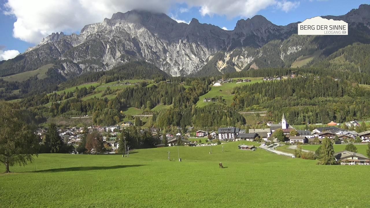Archiv Foto Webcam Leogang Dorfblick