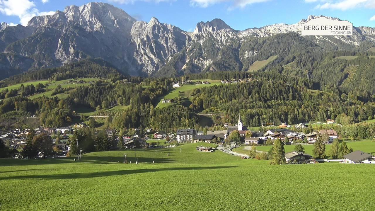 Archiv Foto Webcam Leogang Dorfblick