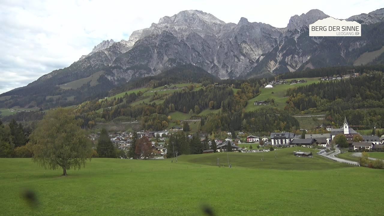 Archiv Foto Webcam Leogang Dorfblick