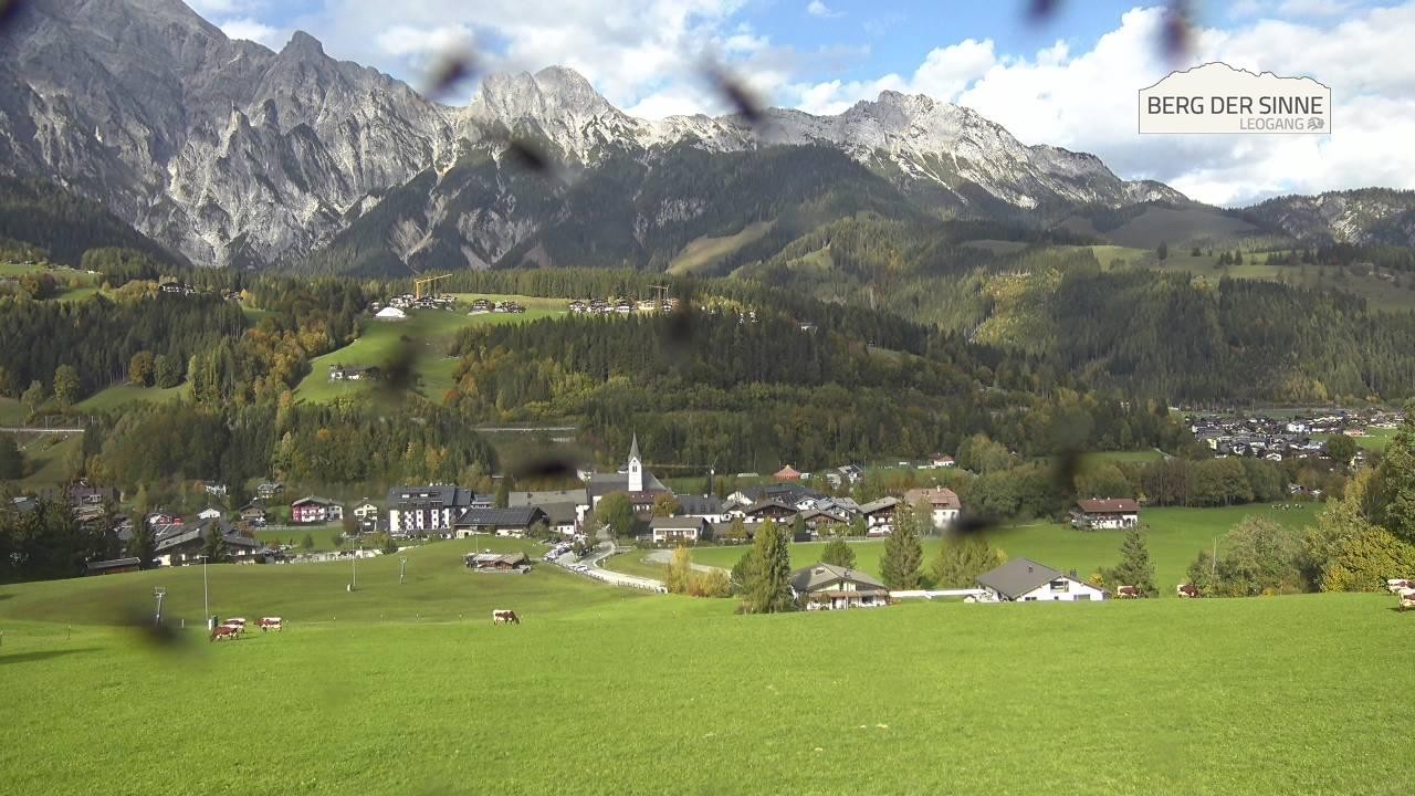 Archiv Foto Webcam Leogang Dorfblick
