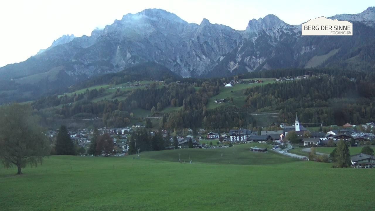 Archiv Foto Webcam Leogang Dorfblick