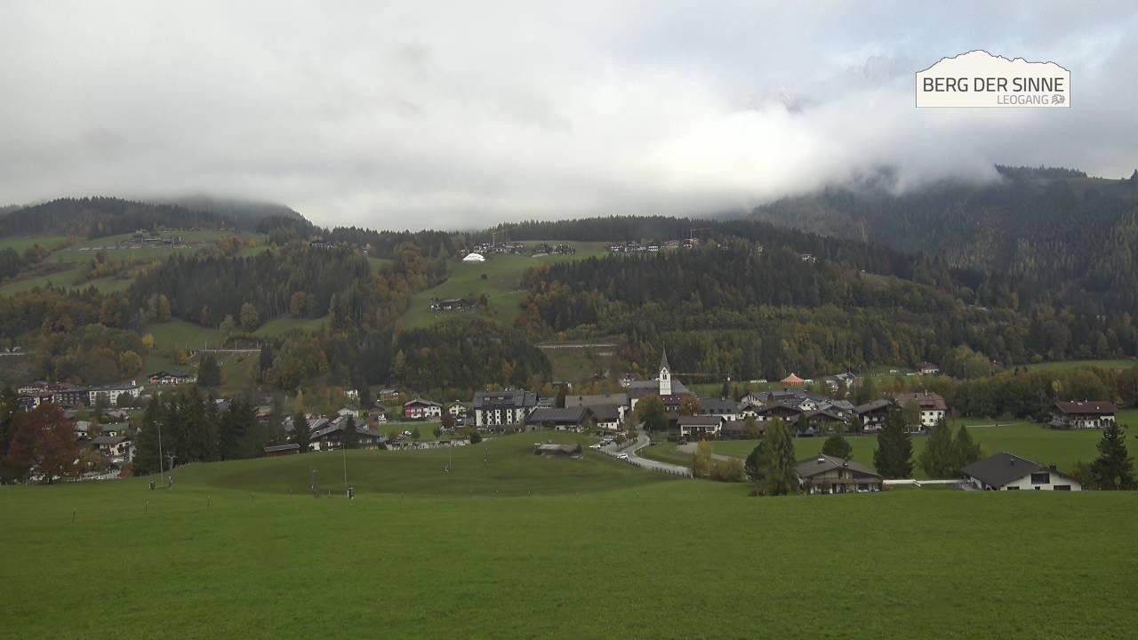 Archiv Foto Webcam Leogang Dorfblick