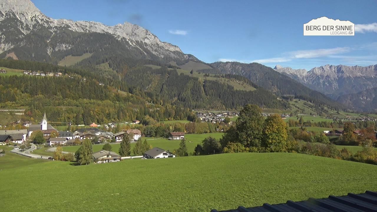 Archiv Foto Webcam Leogang Dorfblick