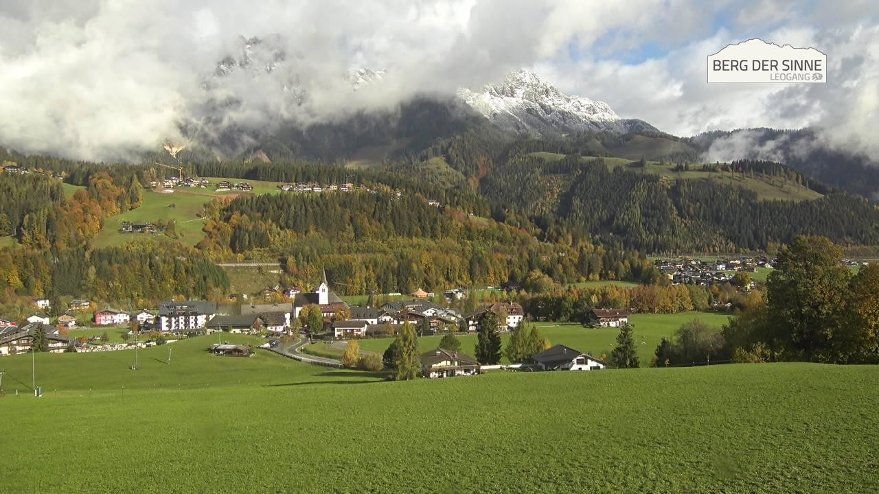 Archiv Foto Webcam Leogang Dorfblick