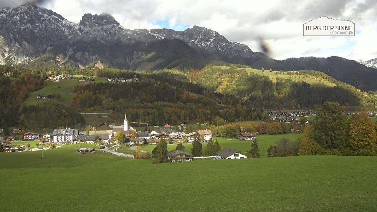 Archiv Foto Webcam Leogang Dorfblick