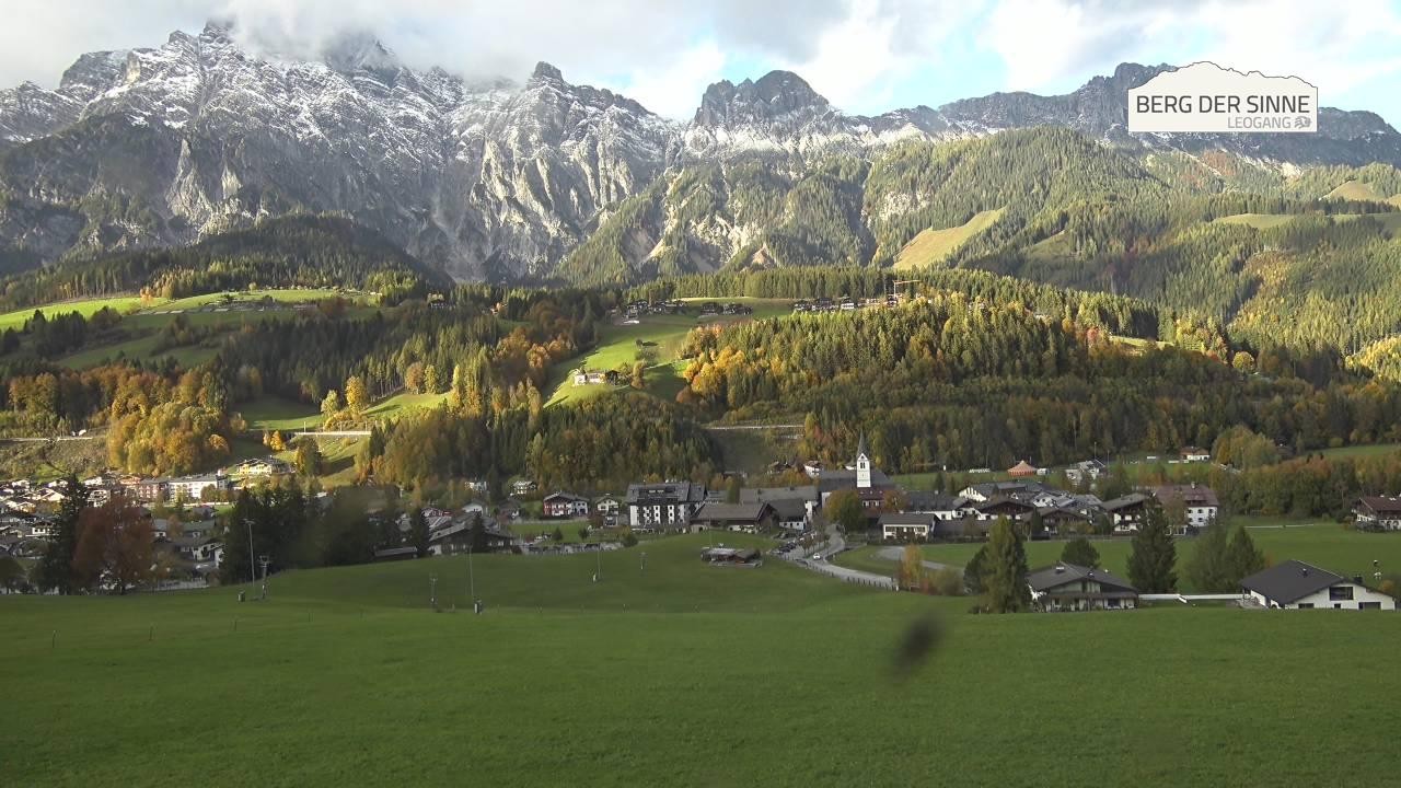Archiv Foto Webcam Leogang Dorfblick
