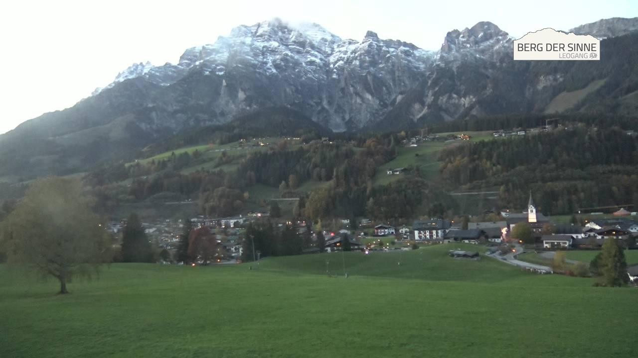 Archiv Foto Webcam Leogang Dorfblick