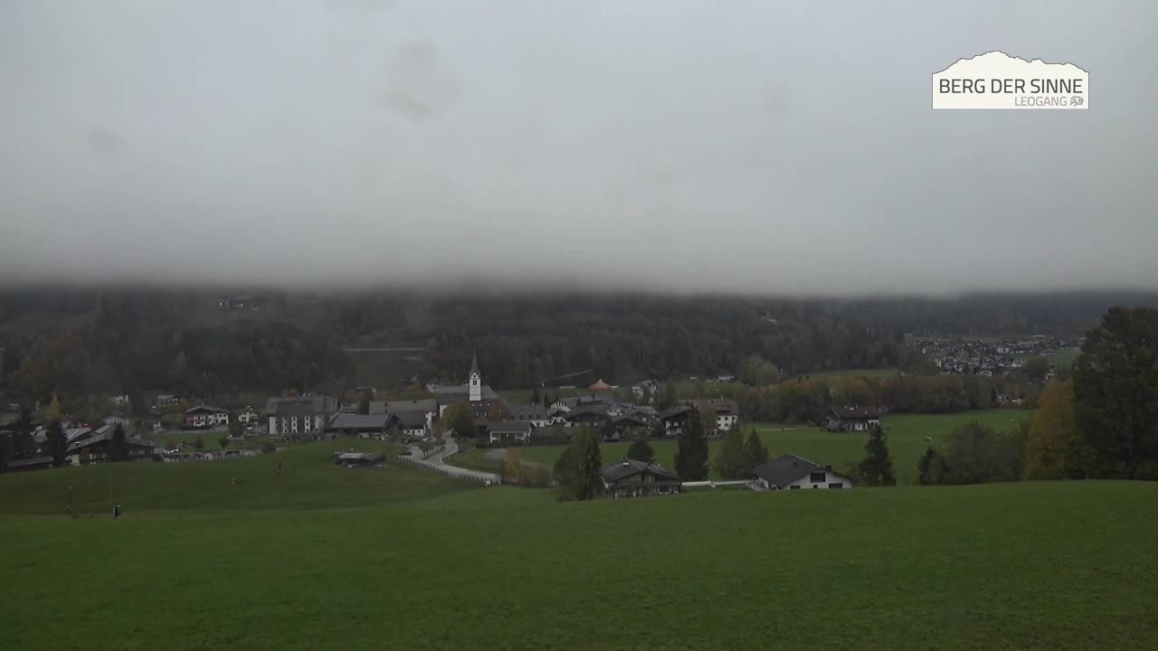 Archiv Foto Webcam Leogang Dorfblick