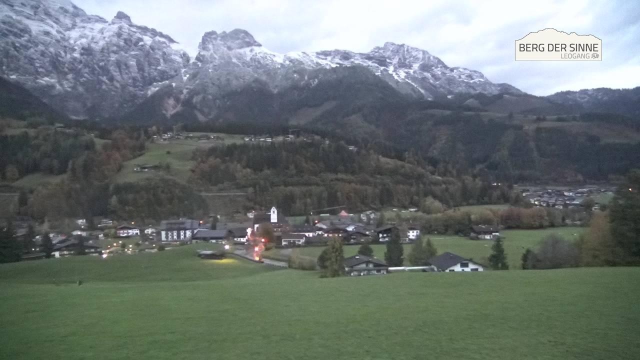 Archiv Foto Webcam Leogang Dorfblick