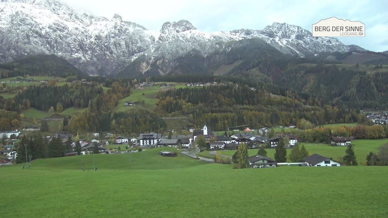 Archiv Foto Webcam Leogang Dorfblick