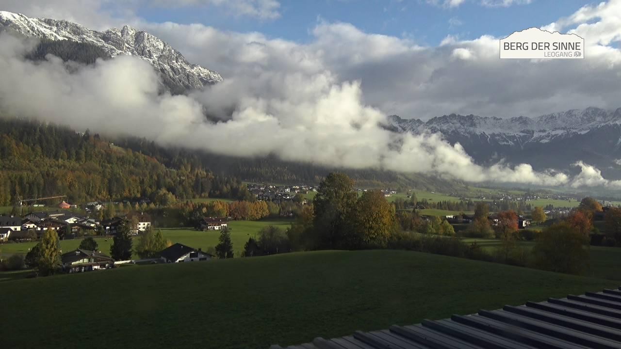 Archiv Foto Webcam Leogang Dorfblick