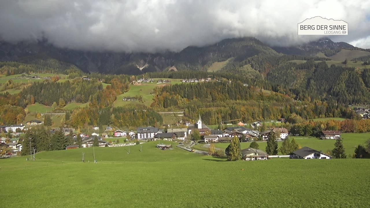Archiv Foto Webcam Leogang Dorfblick