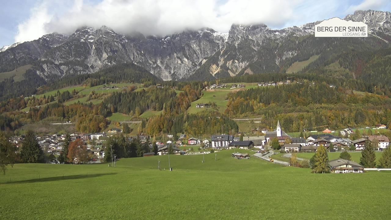 Archiv Foto Webcam Leogang Dorfblick