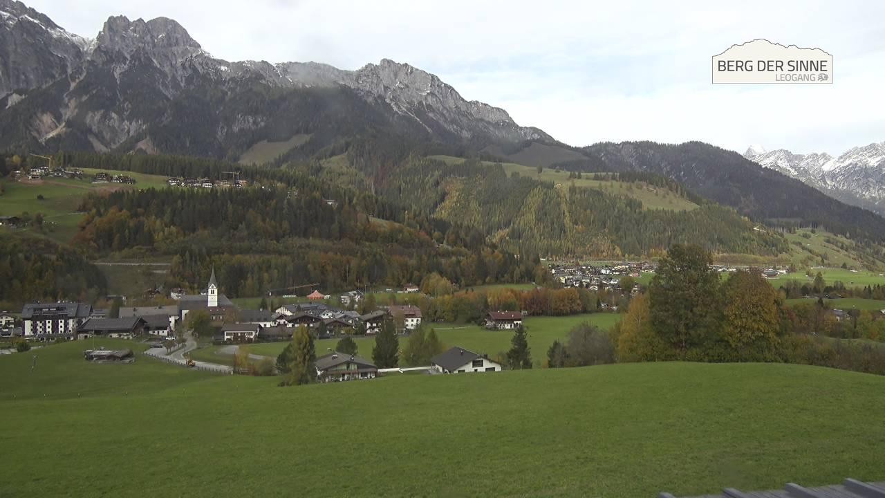 Archiv Foto Webcam Leogang Dorfblick