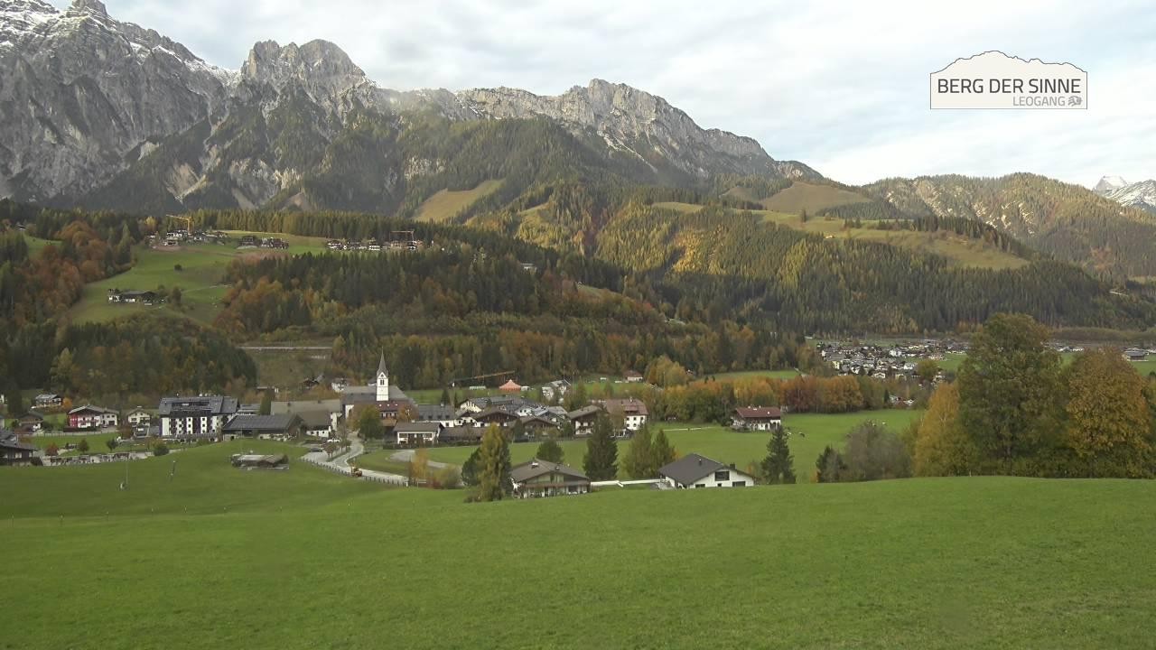 Archiv Foto Webcam Leogang Dorfblick