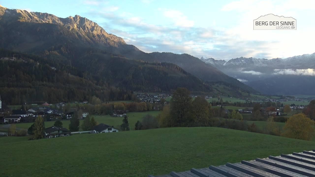 Archiv Foto Webcam Leogang Dorfblick
