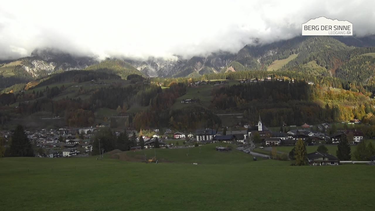 Archiv Foto Webcam Leogang Dorfblick