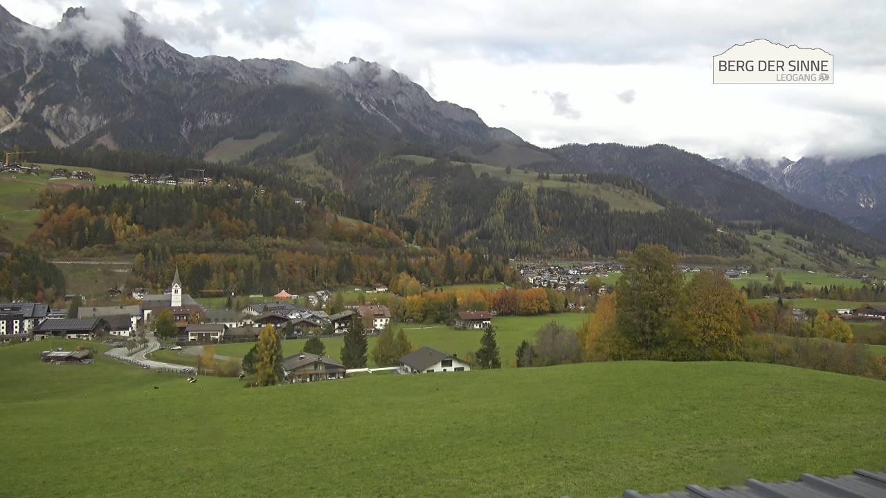 Archiv Foto Webcam Leogang Dorfblick