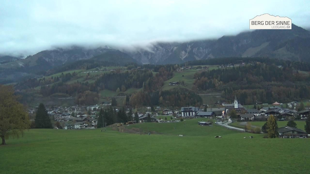 Archiv Foto Webcam Leogang Dorfblick