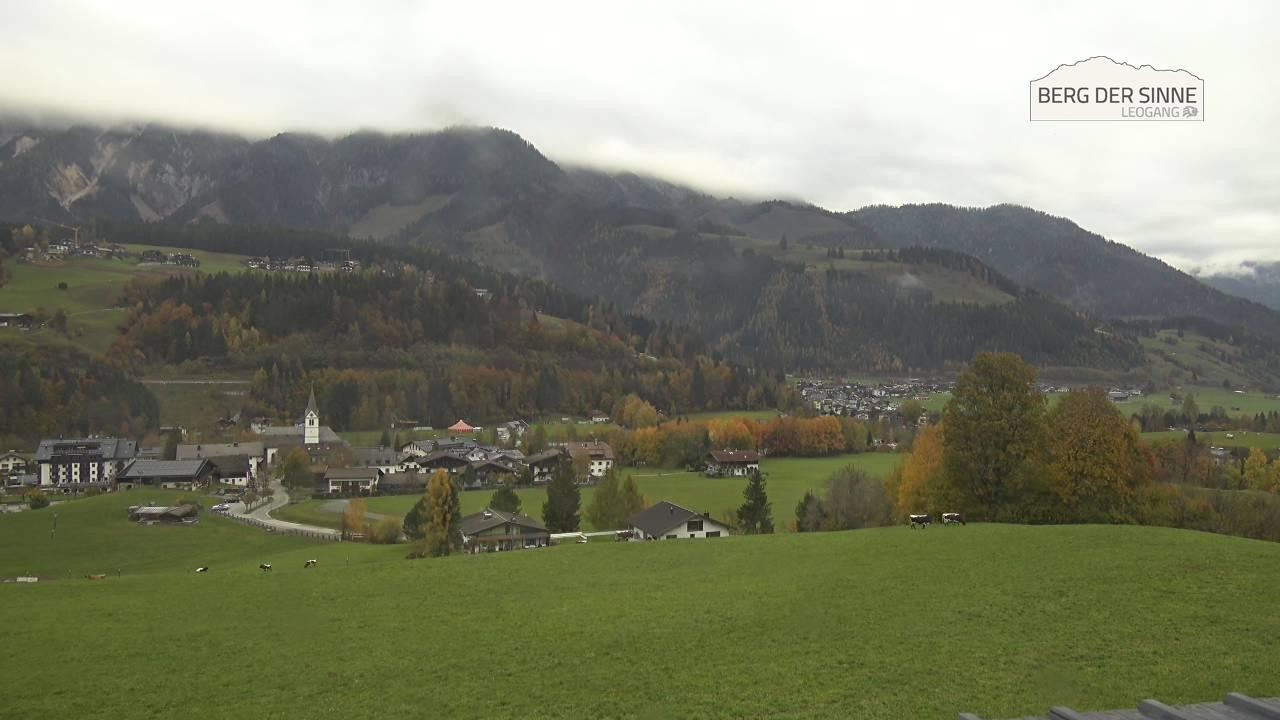 Archiv Foto Webcam Leogang Dorfblick