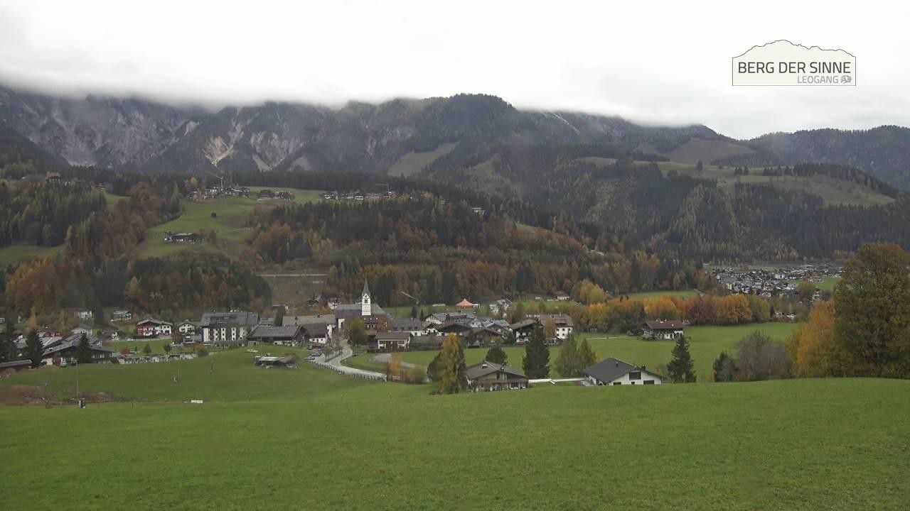 Archiv Foto Webcam Leogang Dorfblick