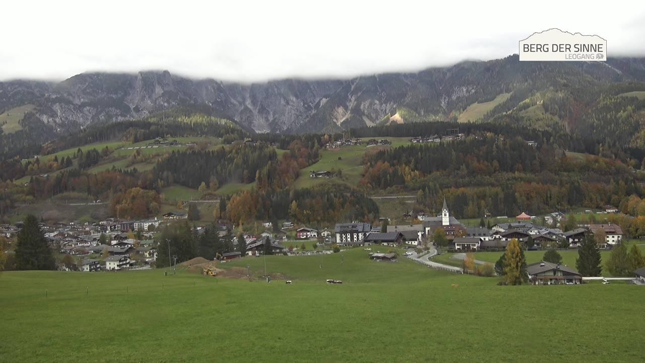 Archiv Foto Webcam Leogang Dorfblick