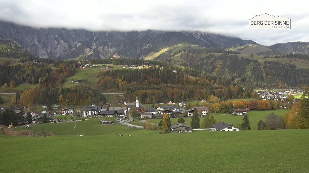 Archiv Foto Webcam Leogang Dorfblick