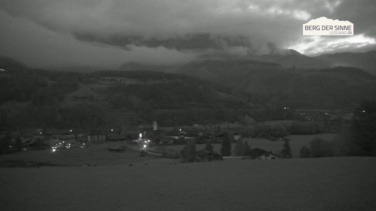 Archiv Foto Webcam Leogang Dorfblick