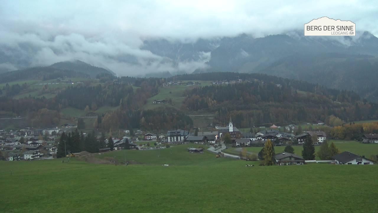 Archiv Foto Webcam Leogang Dorfblick
