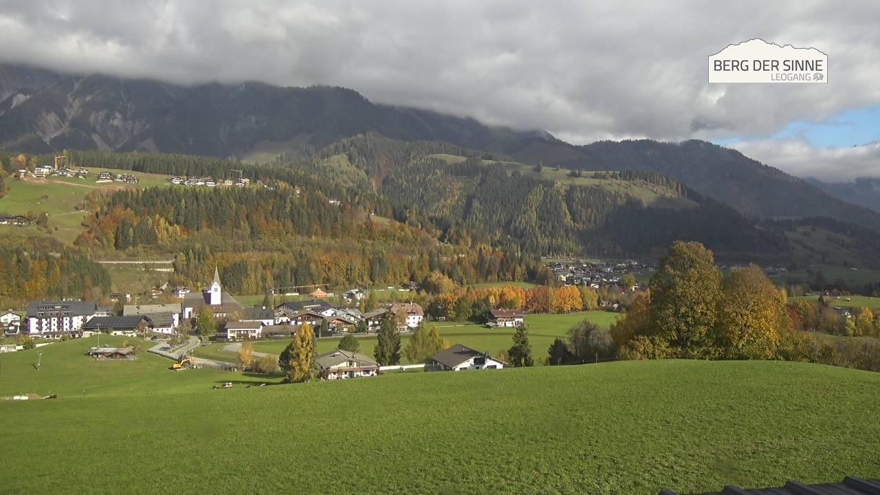 Archiv Foto Webcam Leogang Dorfblick