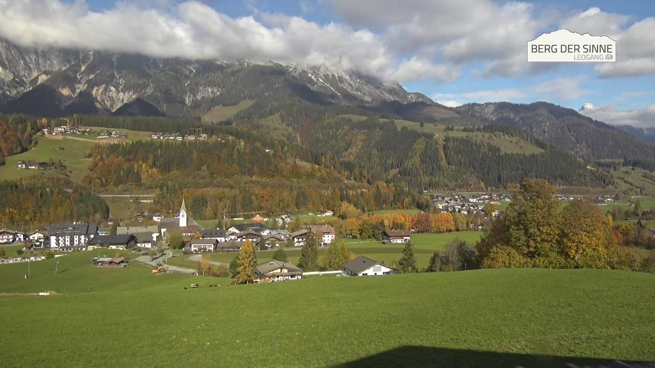 Archiv Foto Webcam Leogang Dorfblick